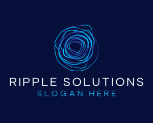 Abstract Ripple Motion logo design
