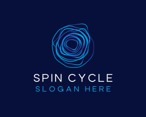 Spin - Abstract Ripple Motion logo design