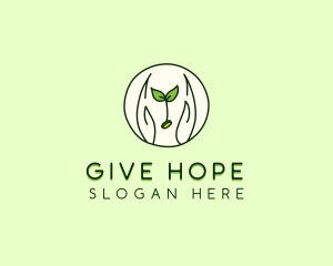 Donation - Nature Coin Hand logo design