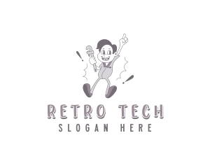 Repair Mechanic Cartoon logo design