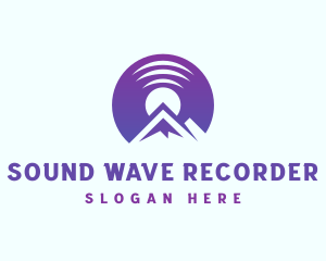 Vinyl Record Mountain logo design