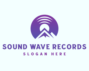 Record - Vinyl Record Mountain logo design