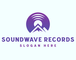Record - Vinyl Record Mountain logo design