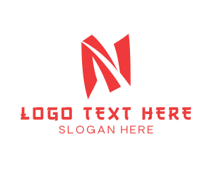 Oriental - Modern Oriental Letter N logo design