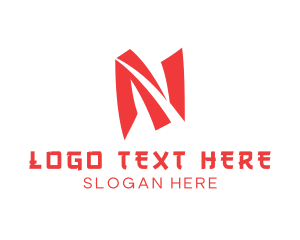 Chinese - Modern Oriental Letter N logo design