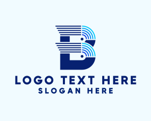 Initial - Blue Generic Letter B logo design