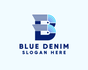 Blue Generic Letter B  logo design