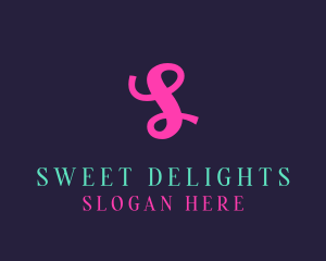 Neon Pink Cursive logo design