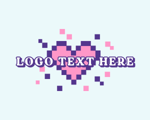 Y2k - Pixel Heart Gaming logo design