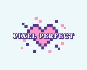 Pixel Heart Gaming logo design