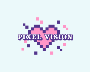 Pixel Heart Gaming logo design