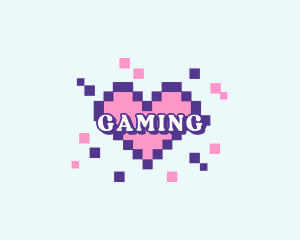 Player - Pixel Heart Gaming logo design