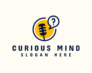 Question - Mic Podcast Question logo design