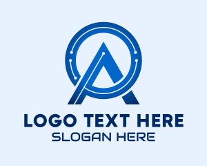 Digital Letter OA Monogram Logo