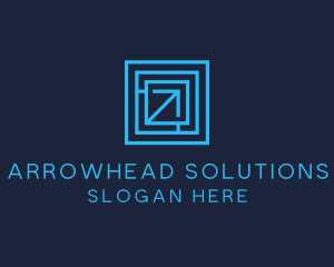 Square Arrow Up logo design