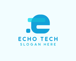 Finance Tech Letter E logo design