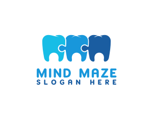 Puzzle - Mosaic Puzzle Tooth logo design