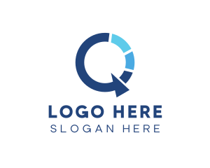 Professional Chart Letter Q  logo design