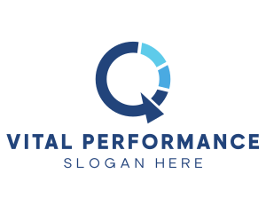 Performance - Professional Chart Letter Q logo design