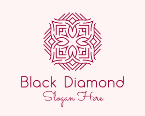 Diamond Flower Maze logo design