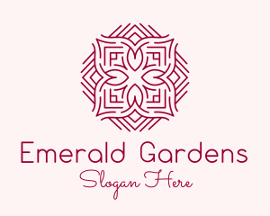 Diamond Flower Maze logo design