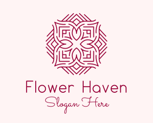 Diamond Flower Maze logo design