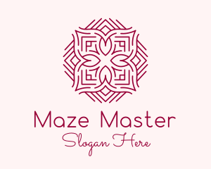 Diamond Flower Maze logo design