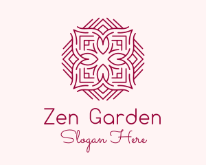 Diamond Flower Maze logo design