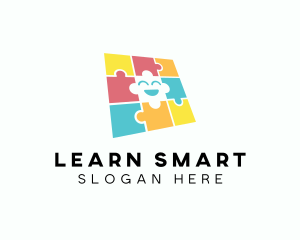 Educational Jigsaw Puzzle logo design