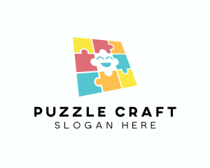 Educational Jigsaw Puzzle logo design