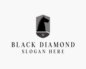 Black - Chess Horse Strategy logo design