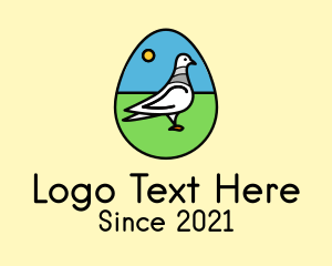 Animal Conservation - Wild Pigeon Easter Egg logo design