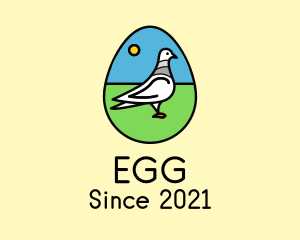 Wild Pigeon Easter Egg logo design
