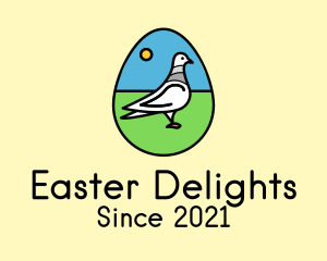 Wild Pigeon Easter Egg logo design