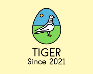 Aviary - Wild Pigeon Easter Egg logo design