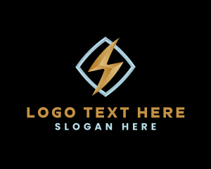 Electrician - Lightning Bolt Charge logo design