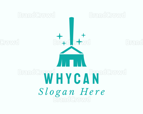 Clean Housekeeping Broom Logo