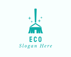 Clean Housekeeping Broom  Logo