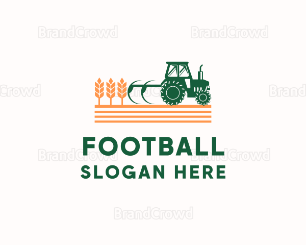 Industrial Wheat Tractor Logo