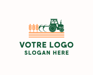 Ranch - Industrial Wheat Tractor logo design