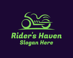 Green Sports Bike logo design