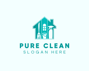 Home Cleaning Service logo design