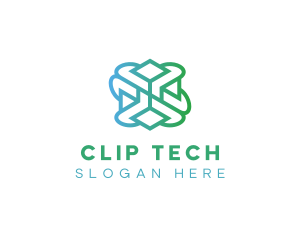 Cube Tech Pattern logo design