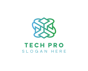 Cube Tech Pattern logo design