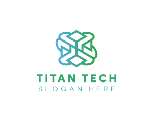 Cube Tech Pattern logo design