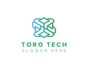 Cube Tech Pattern logo design