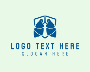 Pulmonology - Respiratory Lung Shield logo design