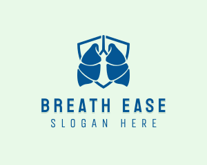 Respiration - Respiratory Lung Shield logo design