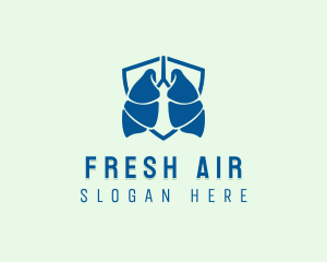 Lungs - Respiratory Lung Shield logo design