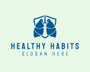 Respiratory Lung Shield logo design